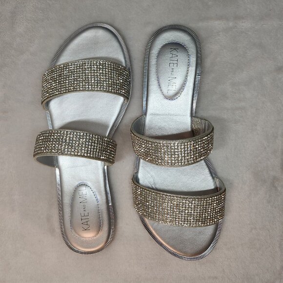 *New Low Price!* Kate & Mel Silver Slides - Picture 5 of 16